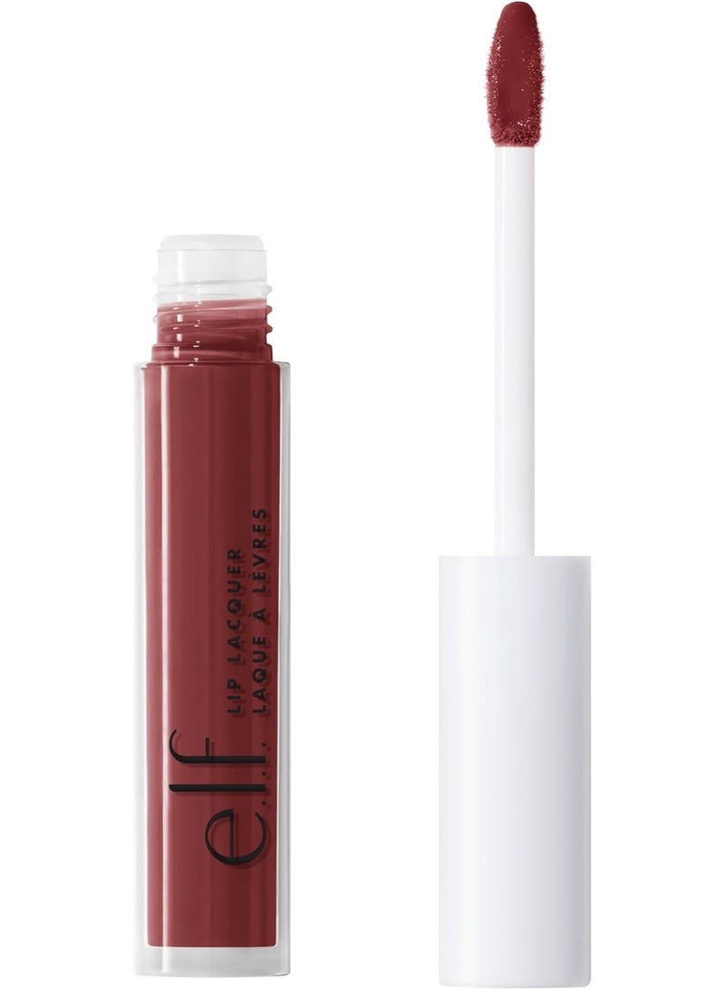 Lip Lacquer, Nourishing, Non-Sticky Ultra-Shine Lip Gloss With Sheer Colour, Infused With Vitamins A & E, Vegan & Cruelty-Free, Black Cherry